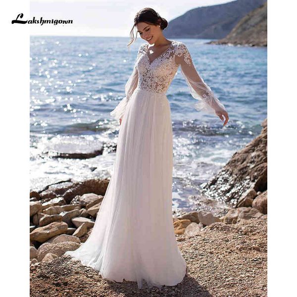 2021 new long sleeve boho v neck lace appliques beach bridal gowns wedding es vestido de noiva custom made r47l, White
2021 new long sleeve boho v neck lace appliques beach bridal gowns wedding es vestido de noiva custom made r47l, White