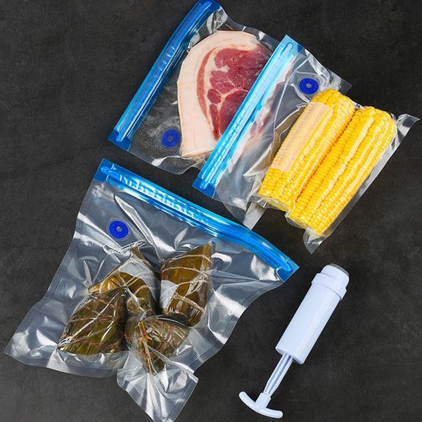 hanging baskets thick transparent household food fruit vacuum storage bag reusable suction sealed compression