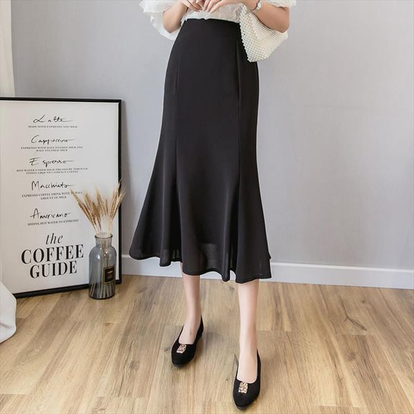 spring autumn chiffon long korean women skirts fashion elegant elastic slim high waist mermaid, Black
spring autumn chiffon long korean women skirts fashion elegant elastic slim high waist mermaid, Black