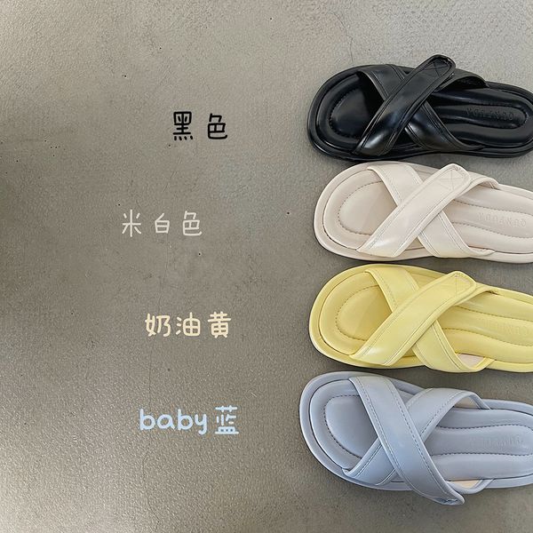 luxury slippers net red girls' summer sandal's 2021 style temperament simple flat bottom fashion cross home wear trend, Black
luxury slippers net red girls' summer sandal's 2021 style temperament simple flat bottom fashion cross home wear trend, Black