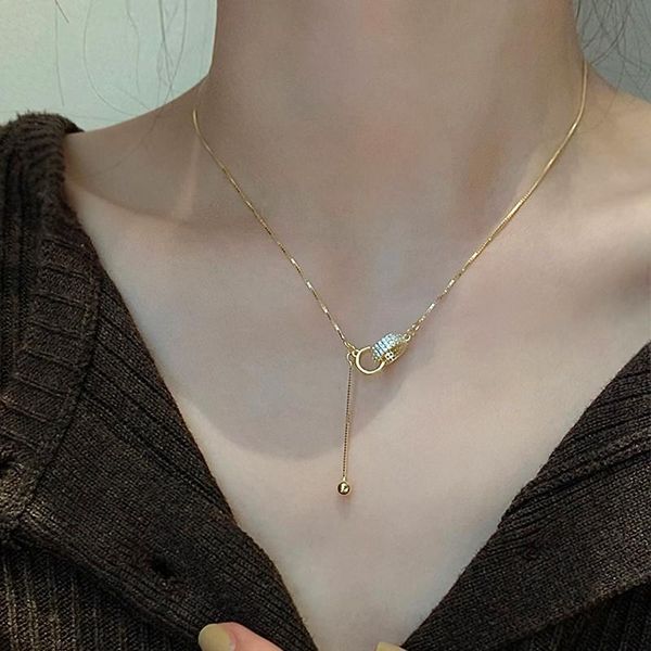 pendant necklaces trendy fine round shape double ring crystal chain necklace for women girl jewelry shiny zirconia choker ins gift, Silver
pendant necklaces trendy fine round shape double ring crystal chain necklace for women girl jewelry shiny zirconia choker ins gift, Silver