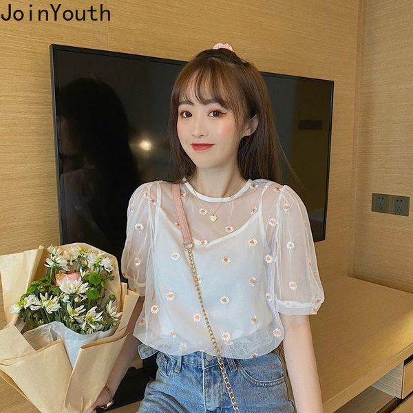 women's t-shirt joinyouth shirts for women fashion loose fake two piece tshirts print guaze patchwork tees korean sweet chic plus size, White
women's t-shirt joinyouth shirts for women fashion loose fake two piece tshirts print guaze patchwork tees korean sweet chic plus size, White