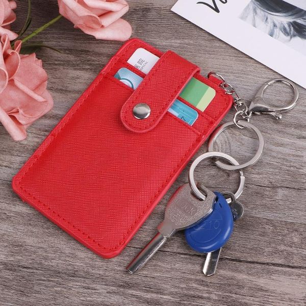 card holders portable id holder bus cards cover case office work keychain keyring tool, Brown;gray
card holders portable id holder bus cards cover case office work keychain keyring tool, Brown;gray
