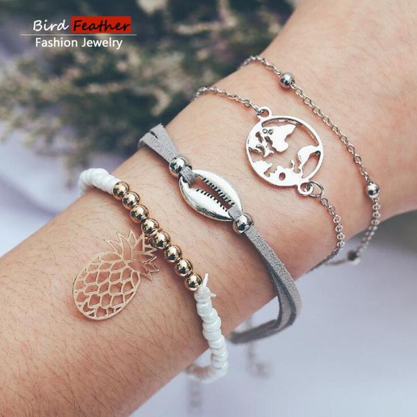 link chain silver color women fashion punk bracelet simple trendy shell metal bracelets bohemian retro jewelry accessories bangleslink, Black
link chain silver color women fashion punk bracelet simple trendy shell metal bracelets bohemian retro jewelry accessories bangleslink, Black