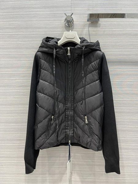 women's down & parkas the 2021 hooded zipper wool knitting splicing single feather jacket 0811, Black
women's down & parkas the 2021 hooded zipper wool knitting splicing single feather jacket 0811, Black
