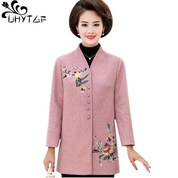 women's wool & blends uhytgf autumn winter coat female fashion embroidered women elegant mother plus size outerwear casaco feminino101, Black
women's wool & blends uhytgf autumn winter coat female fashion embroidered women elegant mother plus size outerwear casaco feminino101, Black