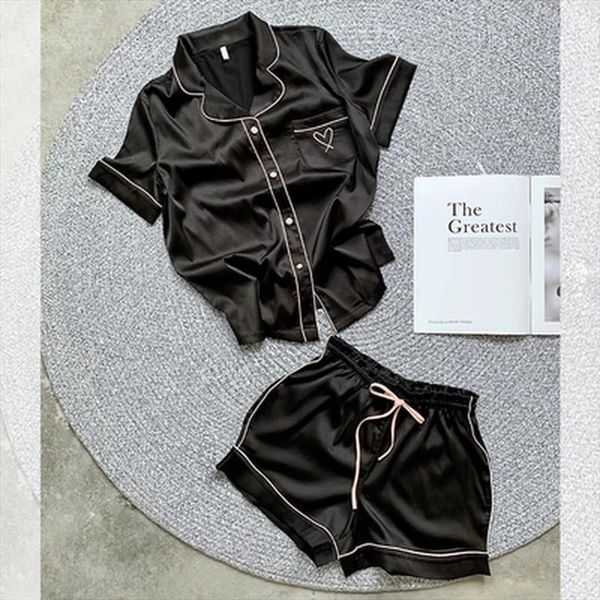 silk pajamas home suit women sleepwear heart embroidered pyjamas pj set satin nightwear pijama verano mujer, Black;red
silk pajamas home suit women sleepwear heart embroidered pyjamas pj set satin nightwear pijama verano mujer, Black;red