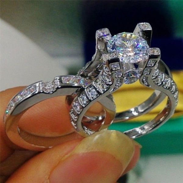 wedding rings classic engagement ring set square design white cubic zircon female women band cz jewelry, Slivery;golden
wedding rings classic engagement ring set square design white cubic zircon female women band cz jewelry, Slivery;golden