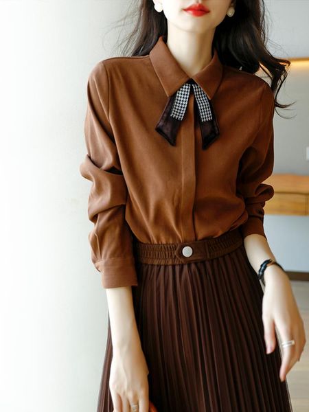 women's blouses & shirts fashion for women spring autumn 2021 bow woman shirt preppy style female bluzki damskie zjt1832, White
women's blouses & shirts fashion for women spring autumn 2021 bow woman shirt preppy style female bluzki damskie zjt1832, White
