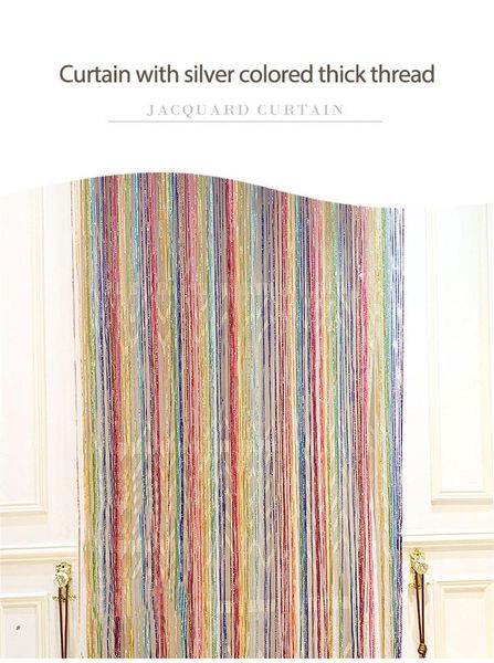 curtain & drapes color thread silver silk line curtains for living room door wall window panel tassel home decoration
curtain & drapes color thread silver silk line curtains for living room door wall window panel tassel home decoration