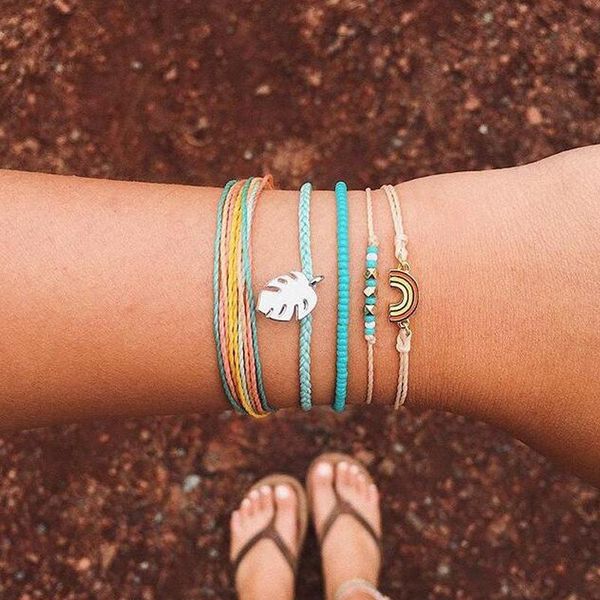 charm bracelets 5pcs/set bohemian ethnic wind beach rainbow leaves braided rope bracelet, Golden;silver
charm bracelets 5pcs/set bohemian ethnic wind beach rainbow leaves braided rope bracelet, Golden;silver