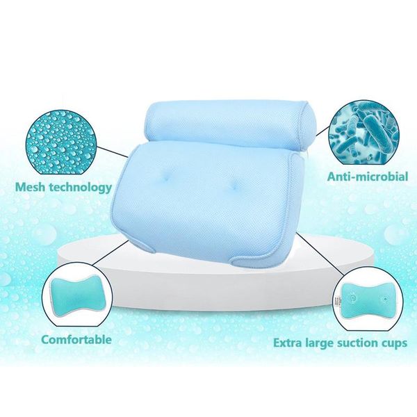 bath pillow with 2 suction cups neck and back support headrest thickened for home tub bathroom cushion accersories other & toilet supplies
bath pillow with 2 suction cups neck and back support headrest thickened for home tub bathroom cushion accersories other & toilet supplies