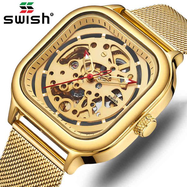 s golden automatic watches men luxury square hollow mechanical stainless steel waterproof clock relogio masculino, Slivery;brown
s golden automatic watches men luxury square hollow mechanical stainless steel waterproof clock relogio masculino, Slivery;brown