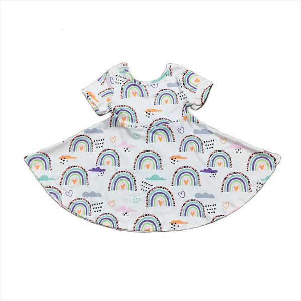 summer baby girls clothes girl dresses kids rainbow print twirl milk silk dress, Red;yellow
summer baby girls clothes girl dresses kids rainbow print twirl milk silk dress, Red;yellow