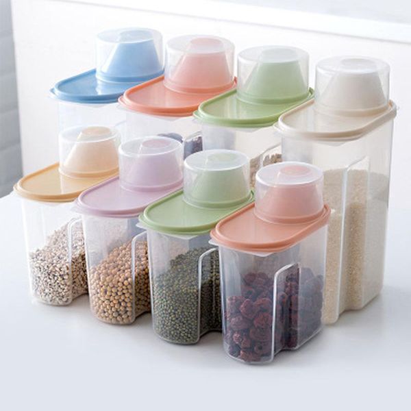 1.9/2.5l storage box dispenser sealed jar can with lid plastic rice container bottles for kitchen grain dried fruit
1.9/2.5l storage box dispenser sealed jar can with lid plastic rice container bottles for kitchen grain dried fruit