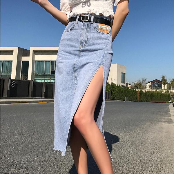skirts side split denim women summer high waist long jeans with belt korean plus size midi jupe femme, Black
skirts side split denim women summer high waist long jeans with belt korean plus size midi jupe femme, Black