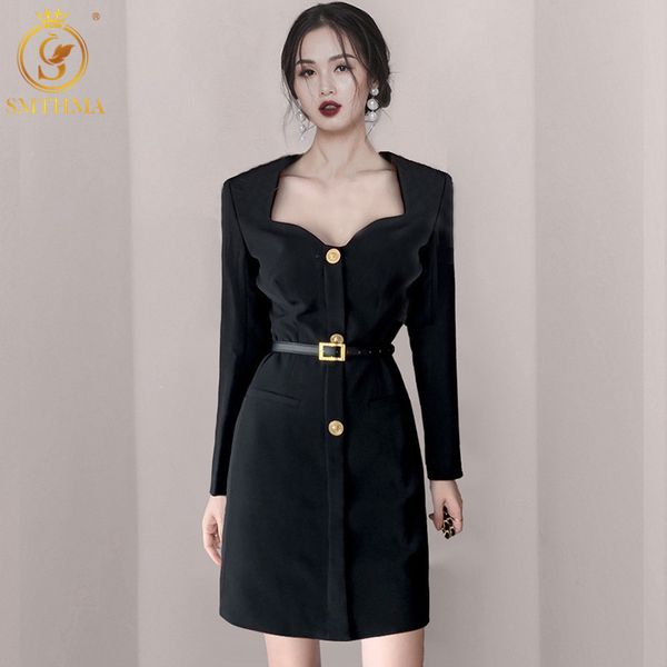 spring long sleeve vintage dresses women office lady casual black single-breasted mini vestidos with belt 210520, Black;gray
spring long sleeve vintage dresses women office lady casual black single-breasted mini vestidos with belt 210520, Black;gray