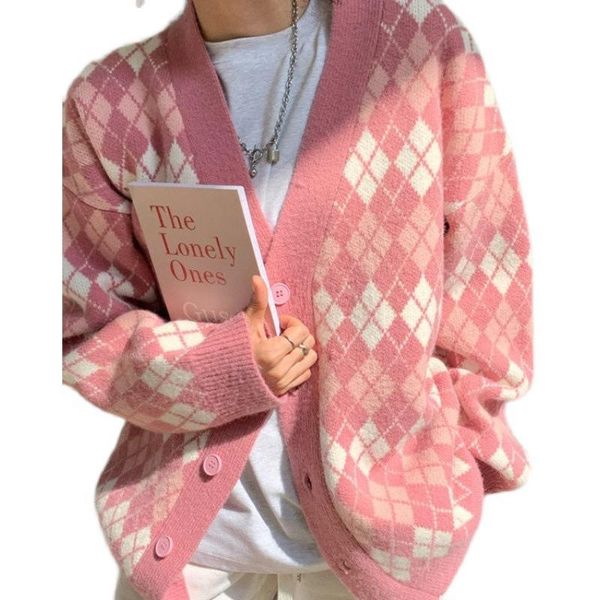 women's knits & tees fashion jacket 2021 winter style college thickened v-neck knitted cardigan female sweater coats, White
women's knits & tees fashion jacket 2021 winter style college thickened v-neck knitted cardigan female sweater coats, White