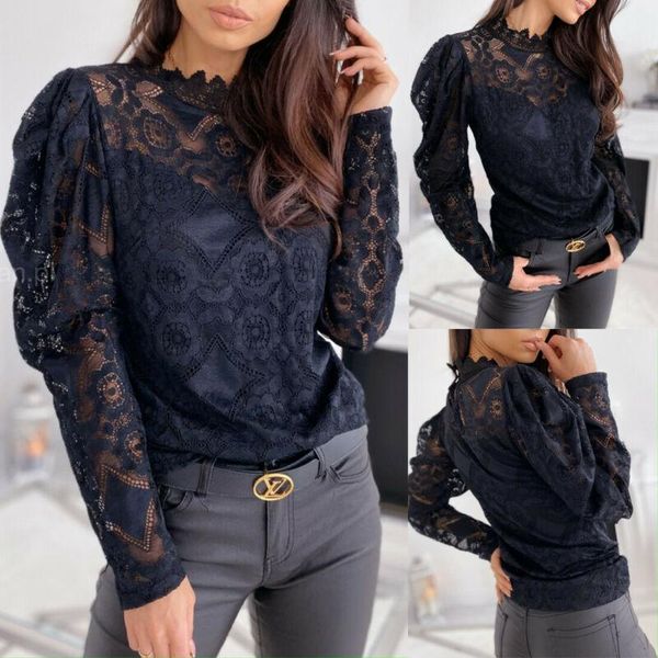 fashion women ladies casual lace long sleeve crop hollow turtleneck pullover shirt blouse black women's blouses & shirts, White
fashion women ladies casual lace long sleeve crop hollow turtleneck pullover shirt blouse black women's blouses & shirts, White