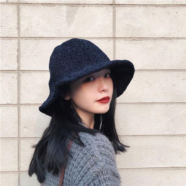wide brim hats autumn winter bucket women's panama hat velvet fluffy fisherman female ruffled thicken retro basin warm outdoor cap, Blue;gray
wide brim hats autumn winter bucket women's panama hat velvet fluffy fisherman female ruffled thicken retro basin warm outdoor cap, Blue;gray