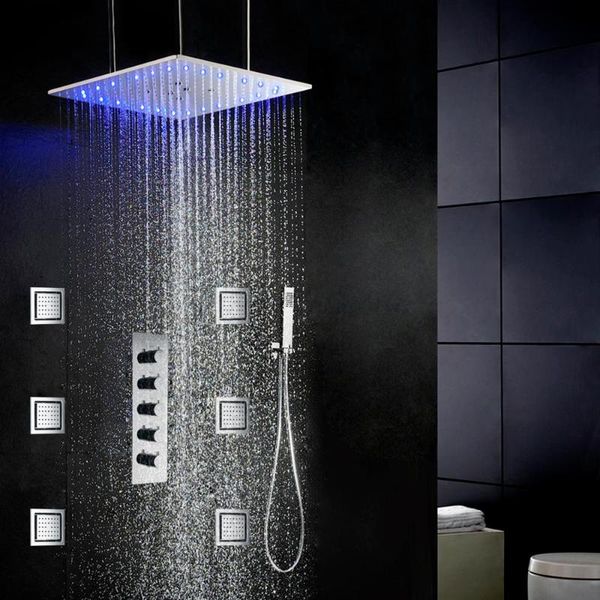 concealed thermostatic bath shower faucet set led mixer system bathroom 20 inch ceiling rain head sets
concealed thermostatic bath shower faucet set led mixer system bathroom 20 inch ceiling rain head sets
