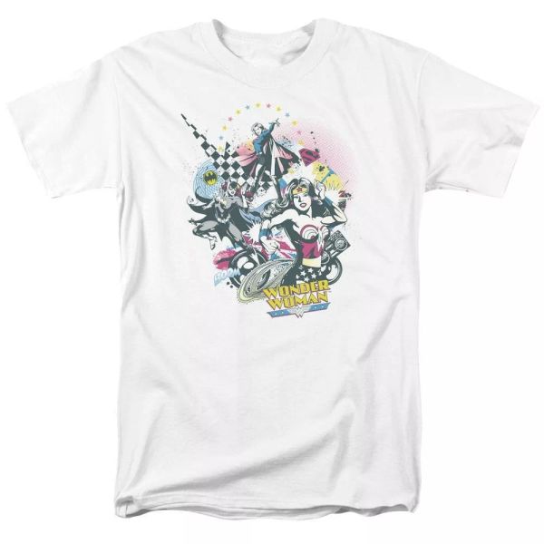 Justice League Power Trio T-Shirt DC Comics Sizes S-3X NEW, White;black
