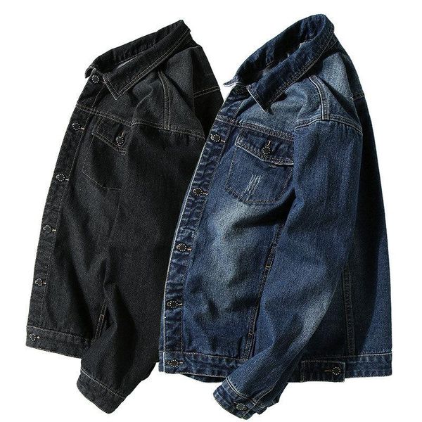 men's jackets 5xl 6xl 7xl plus size black blue cotton denim jacket men spring autumn casual single breasted lapel oversized jeans, Black;brown
men's jackets 5xl 6xl 7xl plus size black blue cotton denim jacket men spring autumn casual single breasted lapel oversized jeans, Black;brown