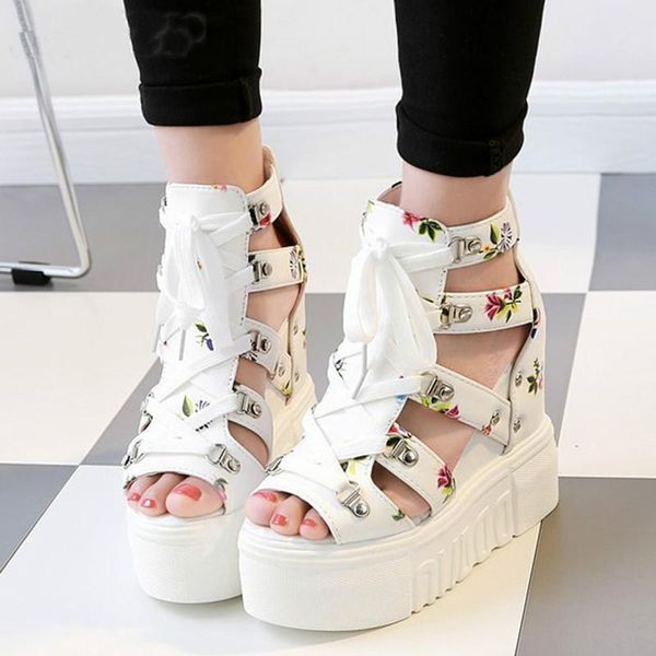 drop spring women sandals high heel casual ethnic flower floral toe wedges platform height increasing chunky ladies shoe, Black
drop spring women sandals high heel casual ethnic flower floral toe wedges platform height increasing chunky ladies shoe, Black