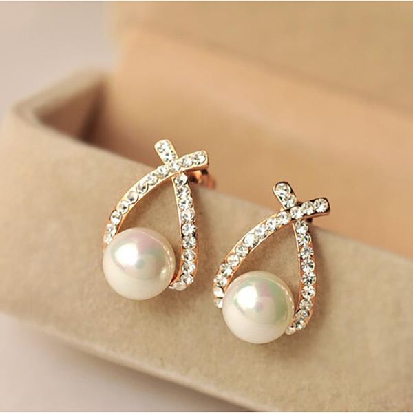 stud fashion gold silver color cross crystal earrings for women elegant cute pearl brincos jewelry, Golden;silver
stud fashion gold silver color cross crystal earrings for women elegant cute pearl brincos jewelry, Golden;silver