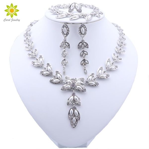 earrings & necklace dubai luxury pearl jewelry set for women brides crystal bracelet ring sets silver plated jewellery
earrings & necklace dubai luxury pearl jewelry set for women brides crystal bracelet ring sets silver plated jewellery