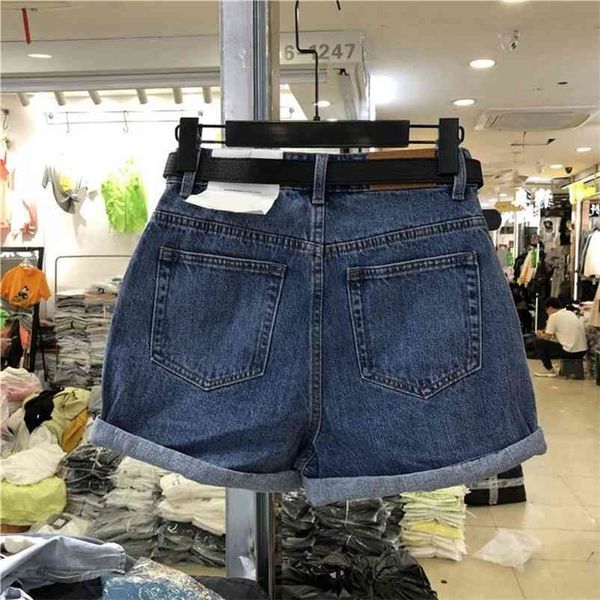 women's denim shorts classic vintage high waist blue wide leg female caual summer ladies jeans for women 210621, White;black
women's denim shorts classic vintage high waist blue wide leg female caual summer ladies jeans for women 210621, White;black