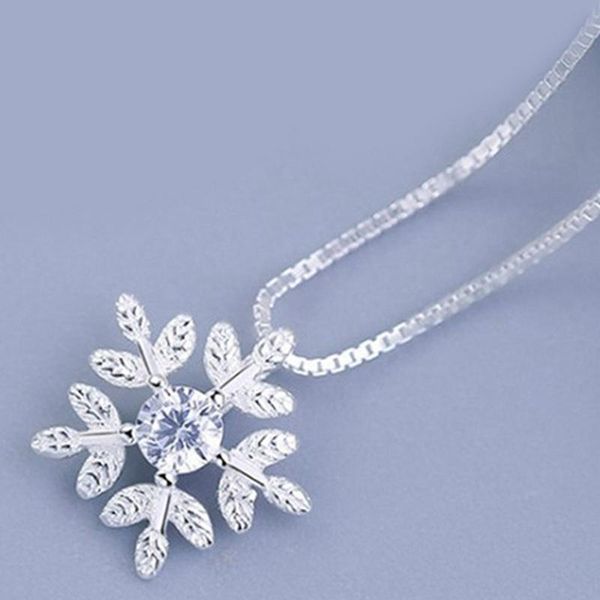pendant necklaces sweet snowflake necklace simplicity temperament clavicle chain zircon flower pendants jewelry for women accessories, Silver
pendant necklaces sweet snowflake necklace simplicity temperament clavicle chain zircon flower pendants jewelry for women accessories, Silver