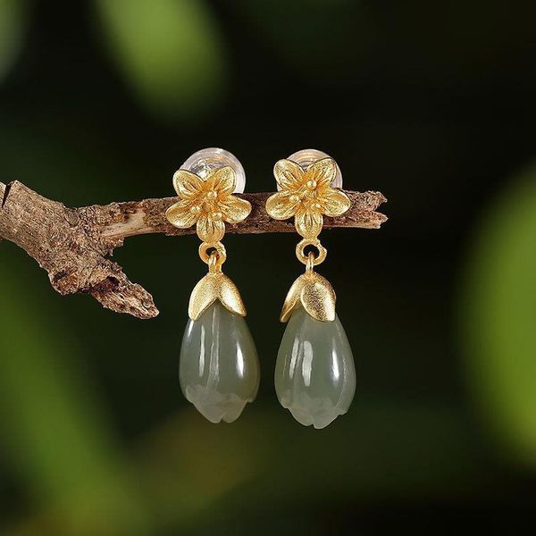 dangle & chandelier original ancient gold craftsmanship inlaid orchid natural hetian jade earrings chinese style elegant ladies silver jewel
dangle & chandelier original ancient gold craftsmanship inlaid orchid natural hetian jade earrings chinese style elegant ladies silver jewel