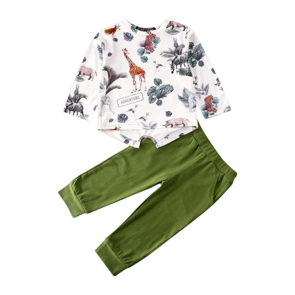 clothing sets 1-4y born baby girl boy kid clothes set animal print + pants autumn cotton 2pcs, White
clothing sets 1-4y born baby girl boy kid clothes set animal print + pants autumn cotton 2pcs, White