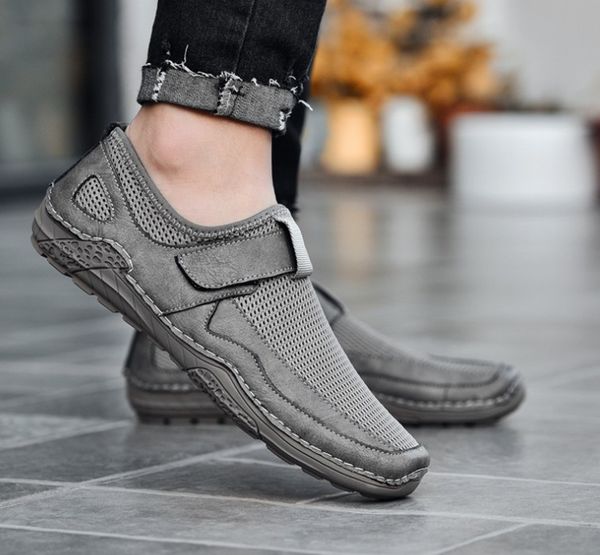 men's casual shoes summer mesh flats sandals outdoor loafers breathable comfortable leather luxurys sandal, Black
men's casual shoes summer mesh flats sandals outdoor loafers breathable comfortable leather luxurys sandal, Black