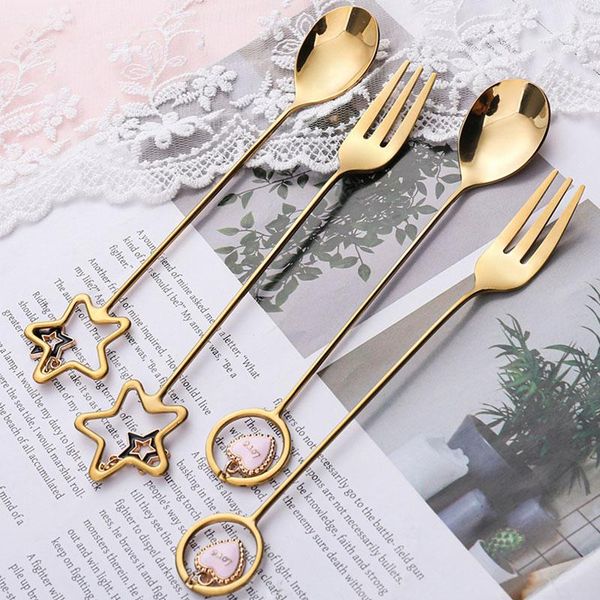 spoons stainless steel coffee spoon creative milk tea mixing ice cream dessert fork with pretty pendant tableware
spoons stainless steel coffee spoon creative milk tea mixing ice cream dessert fork with pretty pendant tableware