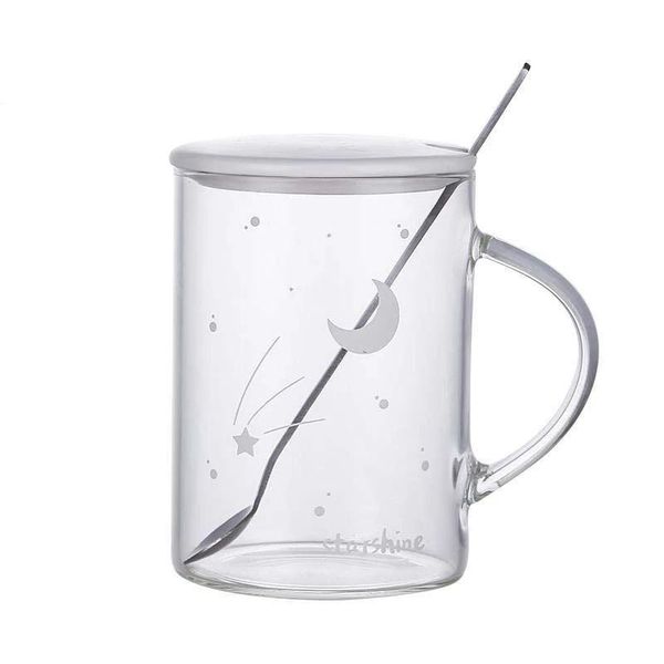 creative glass mug with lid spoon high borosilicate cup transparent breakfast coffee milk star pattern drinkware wine glasses
creative glass mug with lid spoon high borosilicate cup transparent breakfast coffee milk star pattern drinkware wine glasses