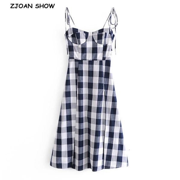 casual dresses french blue white check plaid bandage spaghetti strap midi dress retro women lacing up sling slit summer vesti, Black;gray
casual dresses french blue white check plaid bandage spaghetti strap midi dress retro women lacing up sling slit summer vesti, Black;gray