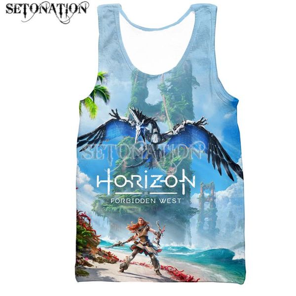 men' tank horizon zero dawn vest men/women fashion cool 3d printed summer casual harajuku style streetwear drop, White;black
men' tank horizon zero dawn vest men/women fashion cool 3d printed summer casual harajuku style streetwear drop, White;black