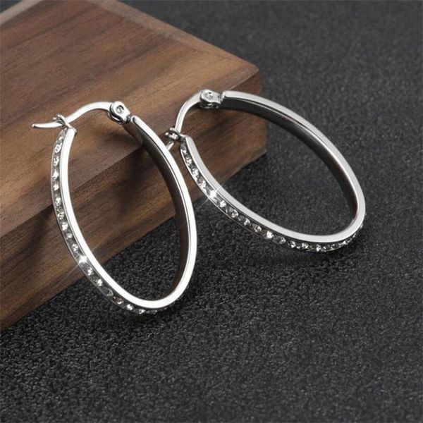 hoop & huggie light luxury silver color large earrings for women gift with crystal jewelry round, Golden;silver
hoop & huggie light luxury silver color large earrings for women gift with crystal jewelry round, Golden;silver