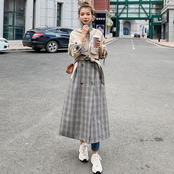 women's trench coats coat spring long casual jacket 100% cotton loose big size autumn wear a belt cloak lapel windbreaker female ls5, Tan;black
women's trench coats coat spring long casual jacket 100% cotton loose big size autumn wear a belt cloak lapel windbreaker female ls5, Tan;black