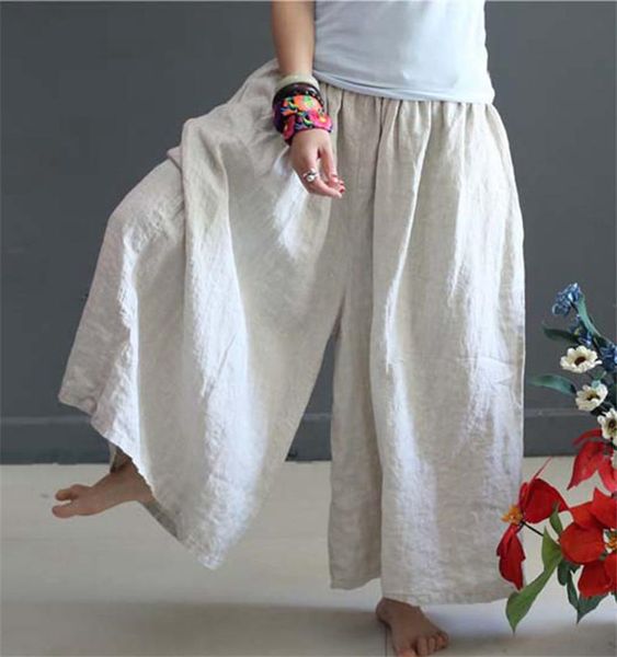 women's pants & capris original literature and art linen wide leg spacious with elastic waist casual skirt, Black;white
women's pants & capris original literature and art linen wide leg spacious with elastic waist casual skirt, Black;white