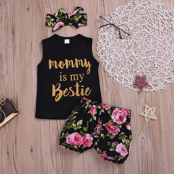 clothing sets infant toddler baby girls clothes summer letter sleeveless vest + floral print shorts bow hairband kids outfits, White
clothing sets infant toddler baby girls clothes summer letter sleeveless vest + floral print shorts bow hairband kids outfits, White