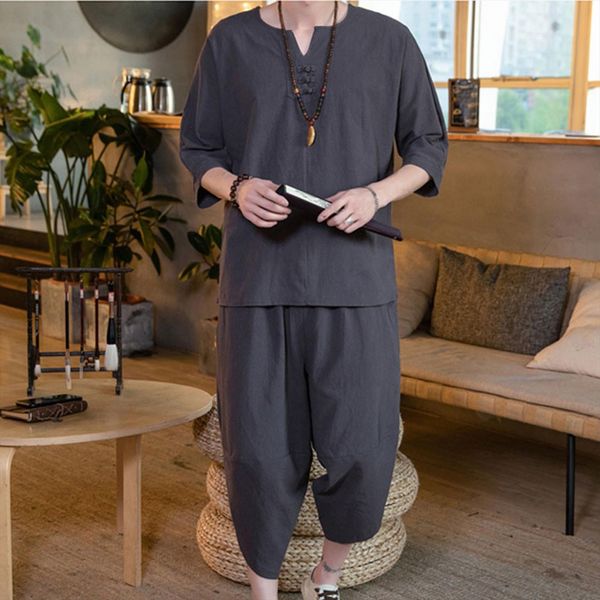 hawaiian cotton hemp sets mens tracksuit summer fashion casual comfortable short sleeve shorts suit clothes, Gray
hawaiian cotton hemp sets mens tracksuit summer fashion casual comfortable short sleeve shorts suit clothes, Gray