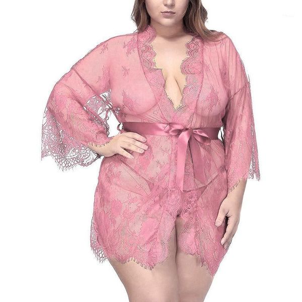 women's robe lace nightie bath hollow see-through sleepwear lingerie terry erotic kimono bathrobe femme home suit1, Black;red
women's robe lace nightie bath hollow see-through sleepwear lingerie terry erotic kimono bathrobe femme home suit1, Black;red