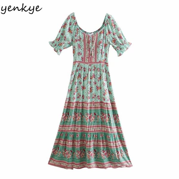 floral print holiday boho dress women o neck sashes short sleeve vestido mujer a-line casual summer long robe 210514, Black;gray
floral print holiday boho dress women o neck sashes short sleeve vestido mujer a-line casual summer long robe 210514, Black;gray