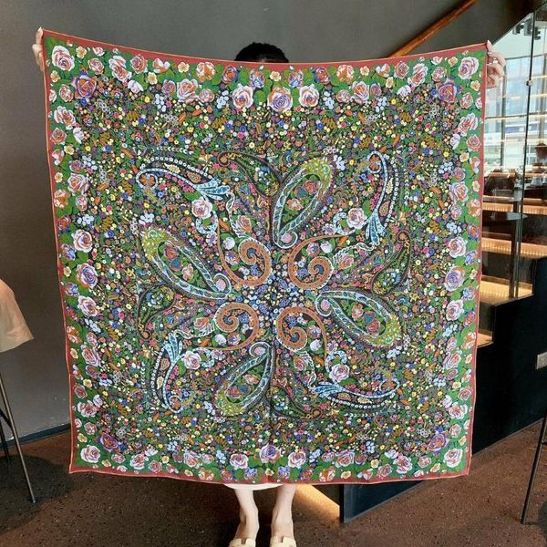scarves 100% twill silk scarf wmen vintage boho style shawl stole paisley flower kerchief sand wash bandana headscarf 105*105cm, Blue;gray
scarves 100% twill silk scarf wmen vintage boho style shawl stole paisley flower kerchief sand wash bandana headscarf 105*105cm, Blue;gray