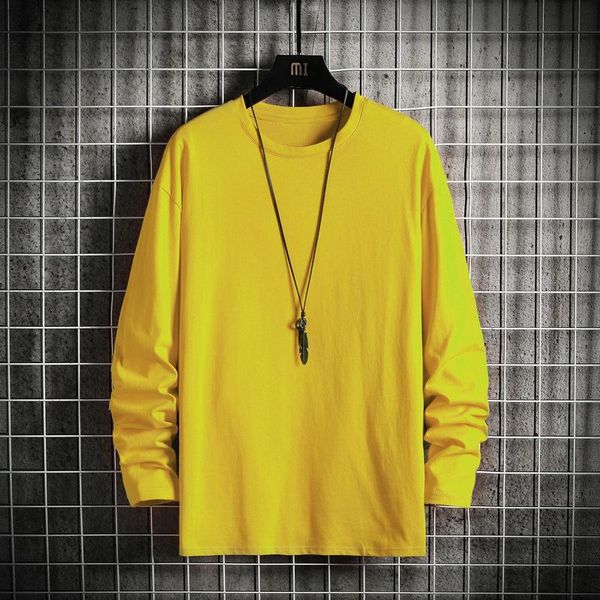 men's t-shirts long sleeve t-shirt 2021 spring and autumn solid color base shirt fashion cotton, White;black
men's t-shirts long sleeve t-shirt 2021 spring and autumn solid color base shirt fashion cotton, White;black