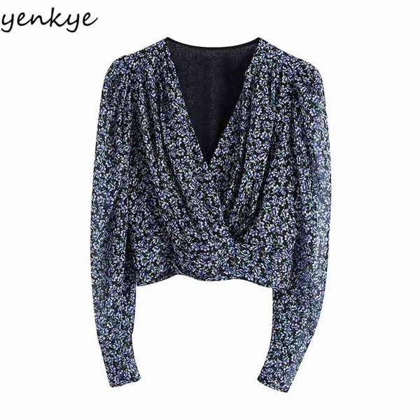 fashion women vintage floral print crop cross v neck long sleeve summer blouse shirt hem back elastic chic 210514, White
fashion women vintage floral print crop cross v neck long sleeve summer blouse shirt hem back elastic chic 210514, White