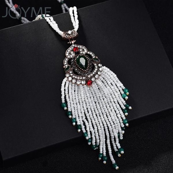 pendant necklaces women long tassel necklace with pearls beaded turkish statement vintage green collares femme bijoux, Silver
pendant necklaces women long tassel necklace with pearls beaded turkish statement vintage green collares femme bijoux, Silver